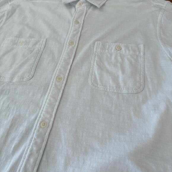 Faherty Knit Seasons Shirt Size XXL Soft Cotton White Button Down Long Sleeve - Picture 4 of 14